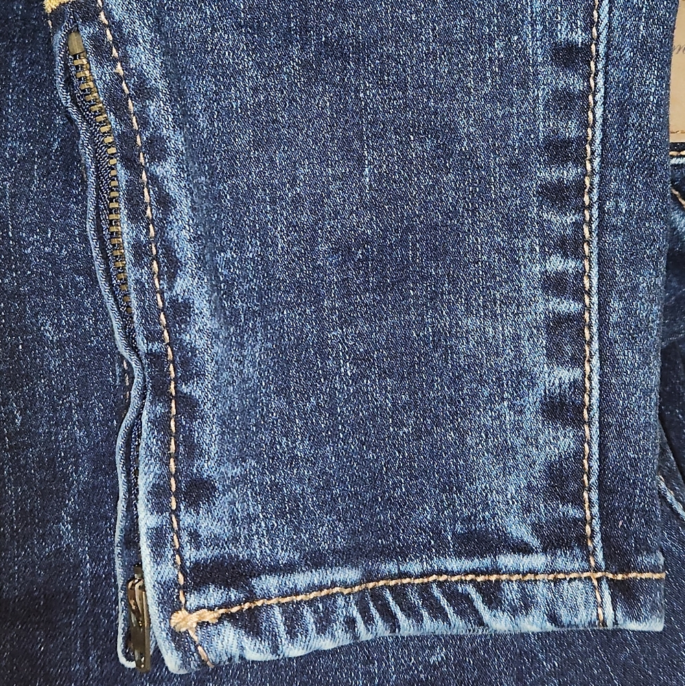 AMERICAN EAGLE super Stretch Jeggings With Side Zippers On Ankle Size 4 - Picture 7 of 11